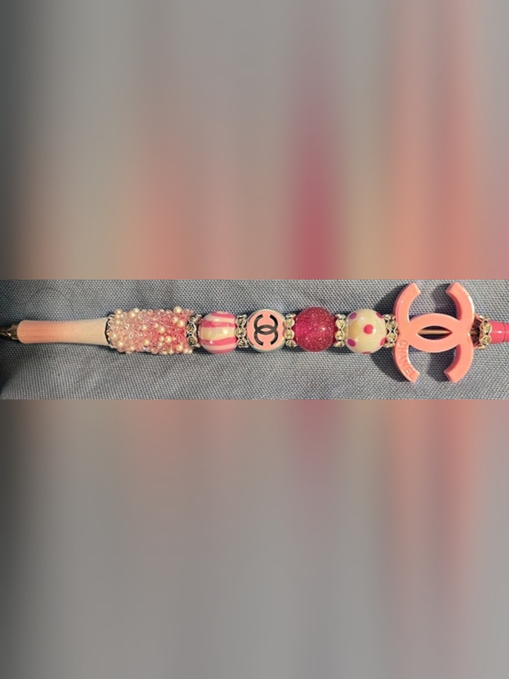 Pink & Gold Charm Bracelet Like New